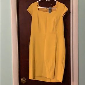 Anne Taylor Yellow Scalloped Dress